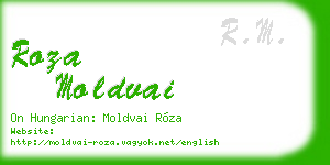roza moldvai business card